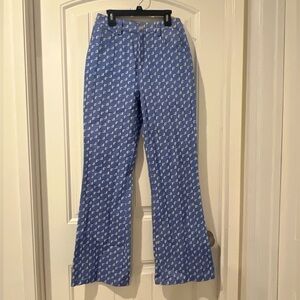 NWOT 90s Y2K Style FINESSE “F” SWEETIE LOGO Print High Waist RAVER JEANS Pants S